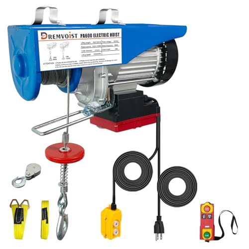 Electric Hoist 110V, 1320 LBS Capacity - color: Azure