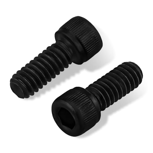 Glvaner 1/4"-20 x 3/4" (25 pcs) Socket Head Cap Screws, 12.9 Grade Alloy Steel, Black Oxide Finish, Full Thread UNC, Allen Hex Drive - size: 1/4-20 x 3/4"