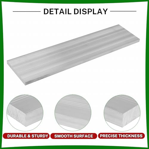6061 Aluminum Flat Bar, 0.3" Thickness X 3" Width X 16" Length Aluminum Flat Plate, Solid Aluminum Bar for Crafting, Industrial Building - size: 0.3" X 3" X 16"