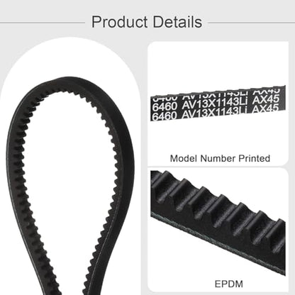 uxcell AX45 EPDM V-Belt,Industrial Rubber V Belt 1/2" Wd x 45" Inside Circ - size: AX45