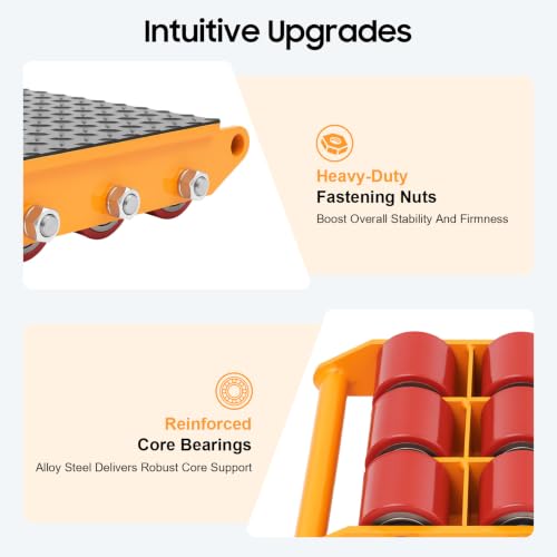 Cashewnuts 8 PCS Heavy Duty Machine Dolly Skate Machinery Roller Mover - size: 8 Packs-PU Wheels