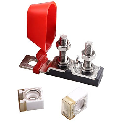 MRBF Terminal Fuse Block 75 AMP Marine Rated Battery Fuse Holder, 58V DC Max, Double Studs - size: 75A