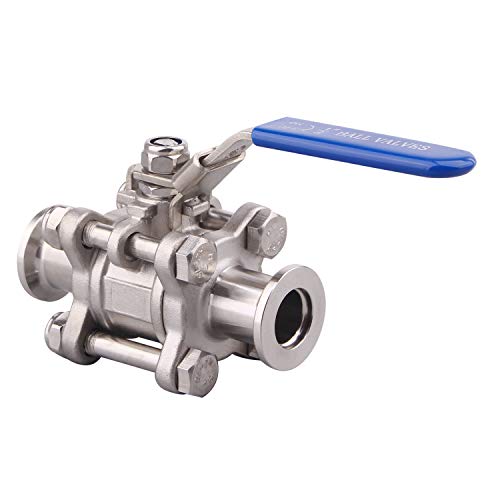 DERNORD Vacuum Ball Valve 304 Stainless Steel Clamp Valve with Locking Device (KF-16) - size: KF-16