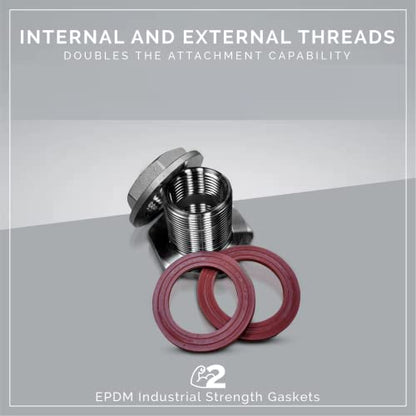 MiniBrew 3/4” NPT EZ Seal Weldless Bulkhead with EPDM Gaskets for Homebrewing (1 Pack)… - size: 3/4"-EPDM, style: Pack of 1