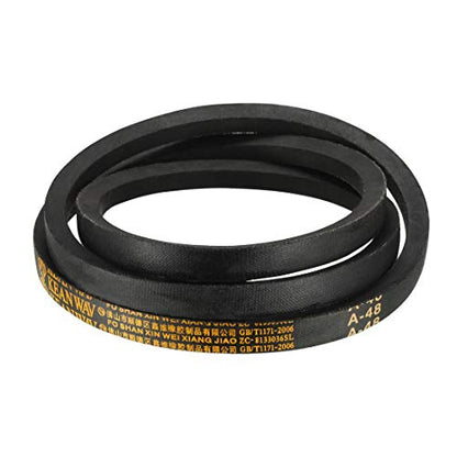 uxcell A48 Drive V-Belts 48" Inner Length 47" Inner Girth 13mm Width 8mm Thick JIS Standard A-Section Rubber Drive Industrial Transmission Belt - size: 48"
