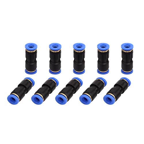 SNS 5/32" Tube OD Plastic Straight Union Pipe Tube Fitting Straight Pneumatic Connector(10 PCS) SPU-5/32 - size: SPU-5/32