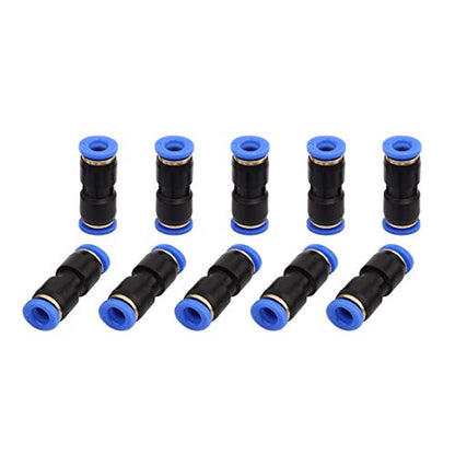 SNS 5/32" Tube OD Plastic Straight Union Pipe Tube Fitting Straight Pneumatic Connector(10 PCS) SPU-5/32 - size: SPU-5/32
