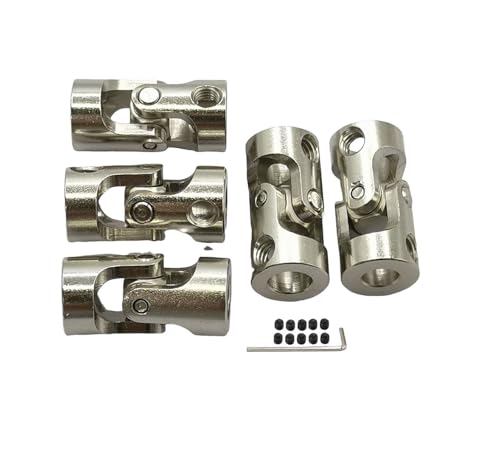 5Pcs 5mm to 6mm Universal Joint Motor Shaft Couplers, Rotatable Coupling Steering Connectors for RC Cars Boats Models DIY Airplane and Robots - size: 5mm to 6mm