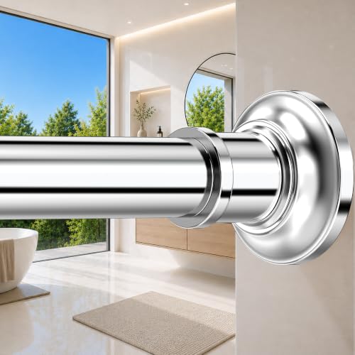 Shower Curtain Rod 30-64 Inch Tension Curtain Rod Shower Rod for Bathroom - color: Silver, size: 30-64 inches