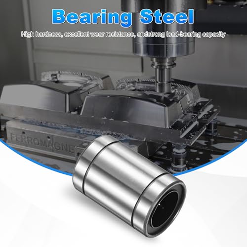 PATIKIL LM25UU Linear Ball Bearings 25mm Bore Dia 40mm OD 59mm Length, 4 Pcs Linear Motion Bushing Double Side Rubber Sealed Rod Liner Shaft Parts for CNC Machine Engraving 3D Printer - size: 25x40x59mm