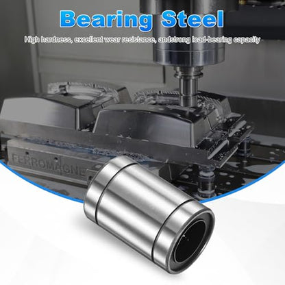 PATIKIL LM25UU Linear Ball Bearings 25mm Bore Dia 40mm OD 59mm Length, 4 Pcs Linear Motion Bushing Double Side Rubber Sealed Rod Liner Shaft Parts for CNC Machine Engraving 3D Printer - size: 25x40x59mm