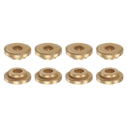 HARFINGTON 8pcs Flange Bearing Sleeve 4mm Bore 8mm OD 4mm Length 2mm Flange Thickness Bronze Bushing Self Lubricating Bushings Sleeve for Industrial Equipment - size: 4mm x 8mm x 4mm