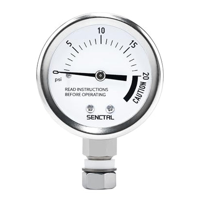 SENCTRL 20 Psi Pressure Cooker Gauge Replacement Part, 3/8" UNC Male - size: 3/8" UNC