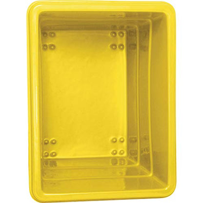 Global Industrial 12 Bushel Plastic Bulk Box Truck, Steel Base, Yellow - color: Yellow