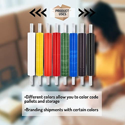 PSBM 1 Roll White Stretch Film/Wrap with Handles 20 Inch x 1000 Feet 80 Gauge, Heavy Duty Industrial Strength Shrink/Plastic Wrap for Moving, Packing, Shipping, Pallet Wrapping & Storage - size: 1 Roll, style: White