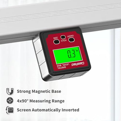 GemRed Digital Angle Gauge (Aluminum-with Hold Function)