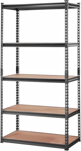 GarveeTech Heavy Duty Garage Shelving Unit, 36 in L x 18 in D x 72 in H Adjustable Storage Shelves, 2000 LBS Load Capacity, Durable Metal Shelves for Garage Organization, Basement, Workshop - color: Black, size: 36 in L x 18 in D x 72 in H