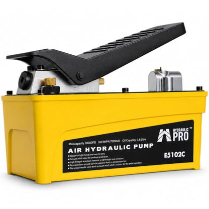 Air Hydraulic Pump, 10000 PSI High Pressure Output, Foot Pedal Pump, Yellow - color: Yellow