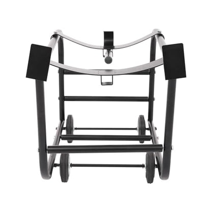 Drum Cradle with Wheels,660lbs Load Drum Dolly,55gal Movable Drum Rack - color: Black