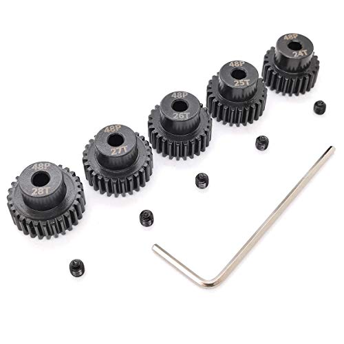 48P Pinion Gear Set 3.175mm 48 Pitch 24T 25T 26T 27T 28T RC Parts
