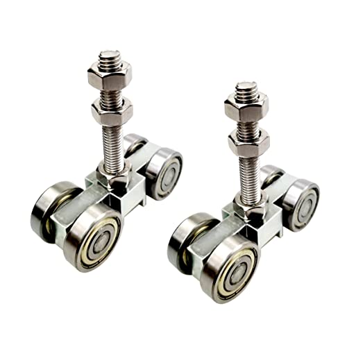 SIWOOD 4-Wheel Strut Channel Trolley 2 Pack, 800 LBS Load Capacity, Fits 1-5/8" Channel, Anti-Jam Groove, Quiet Bearings, M10 304 Stainless Steel Hardware for Indoor or Outdoor Use