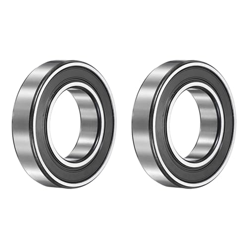 uxcell 2Pcs 6007-2RS Deep Groove Ball Bearings, 35x62x14 mm High Speed Double Rubber Seal Bearings Pre-Lubricated and Stable for Industrial Machinery Repairs 3D Project - size: 6007-2RS(35x62x14 mm)