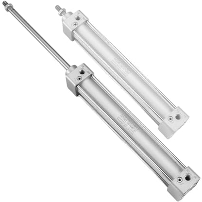 Heschen Tie-Rod Pneumatic Air Cylinder, SC 32-200, 32mm Bore, 200mm Stroke, PT 1/8 Port, Double Acting, Adjustable Cushion, Self-Lubricating Actuator for Industrial & Woodworking - size: 200mm Stroke