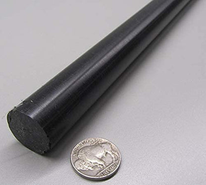 Black Nylon Extruded Round Rod .875" (7/8") x 5 Ft Length 1 pc