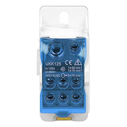 BORDSTRACT 690V 125A Blue DIN Rail Distribution Box - color: Blue, size: 125A