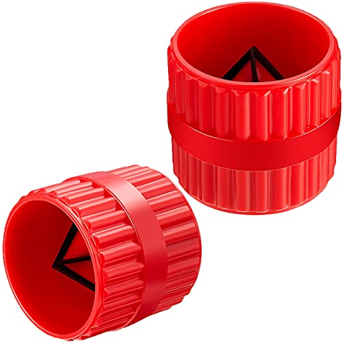 Pipe & Tube Deburring Reamer, Inner-Outer Chamfer Tool, Red