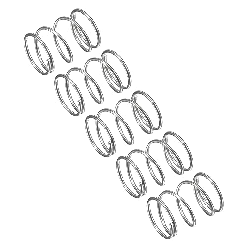 uxcell Compression Spring, 5Pcs 304 Stainless Steel, 11mm OD, 0.8mm Wire Size, 15mm Free Length, Silver Tone - size: 0.8mmx11mmx15mm
