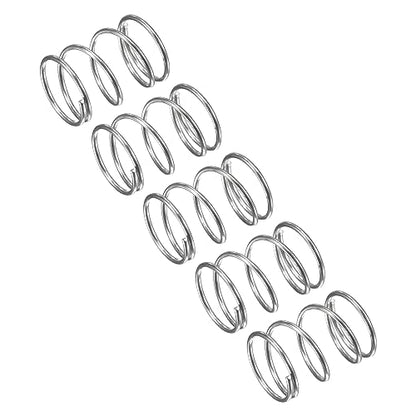 uxcell Compression Spring, 5Pcs 304 Stainless Steel, 11mm OD, 0.8mm Wire Size, 15mm Free Length, Silver Tone - size: 0.8mmx11mmx15mm