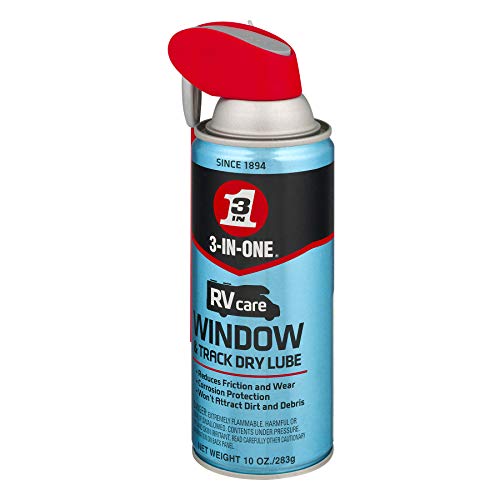 3-IN-ONE RVcare Window & Track Dry Lube with SMART STRAW SPRAYS 2 WAYS, 10 OZ [6-Pack] - size: Pack of 6, style: Window & Track Dry Lube