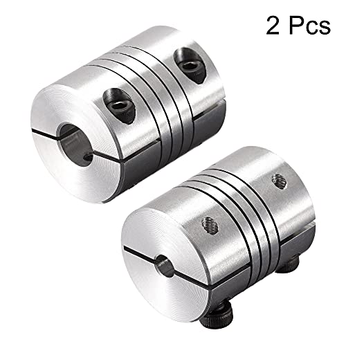 uxcell 2PCS Motor Shaft 5mm to 10mm Helical Beam Coupler Coupling 25mm Dia 30mm Length - size: 5mm to 10mm