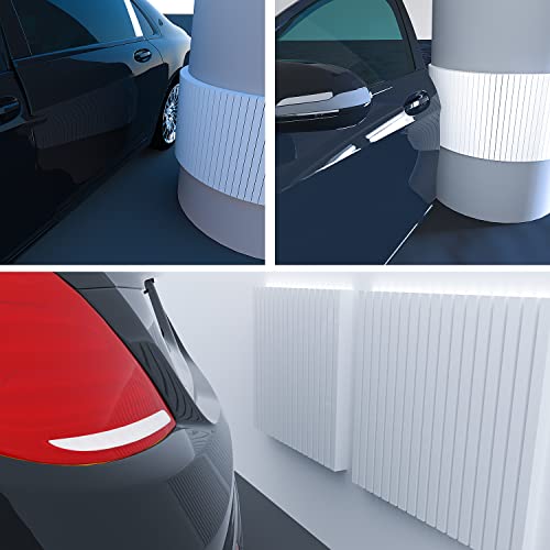 Garage Smith GWP08 Garage Wall Protector Foam Column Corner Guard for Parking Garages - Wall Edge Protector - Corner Edge and Bumper Guards (2-Pack White) - size: 2-Pack(White)