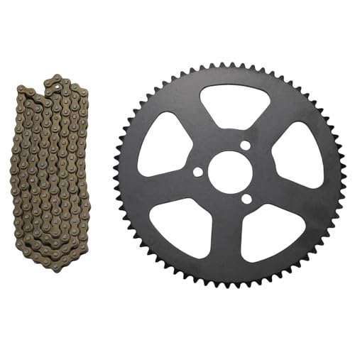 136Links Chain and 25H 68T Rear Sprocket Compatible for 49CC Mini Small Sports Car Pocket Bike 2 Stroke Off-Road Motorcycle