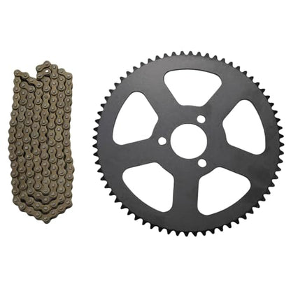 136Links Chain and 25H 68T Rear Sprocket Compatible for 49CC Mini Small Sports Car Pocket Bike 2 Stroke Off-Road Motorcycle