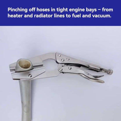 HFS(R) Pinch Off Locking Pliers, Heavy Duty Hose Clamp Tool, 10-1/2 Inch (2-Pack), Wider Jaws for Full Pinch, Angled Arms for Comfort, Ideal for Heater, Radiator, Water, Vacuum, Fuel & Air Lines
