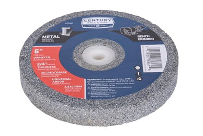 Century Drill & Tool 75861 Bench Grinding Wheel, 6", Grit: Coarse - size: 6-Inch Coarse