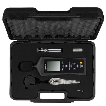 PCE Instruments PCE-322-SC43 Sound Level Kit, for Occupational Noise Surveys, Measures 30…130 dB(A/C), with Class 2, Fast/Slow, Data Logger & USB; Includes PCE-SC 43 94/114 dB calibrator