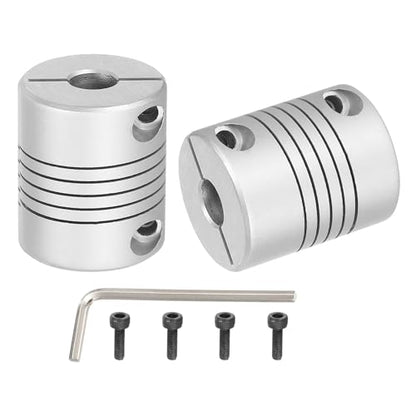 MECCANIXITY 2Pcs Flexible Couplings 5mm to 8mm Aluminum Alloy Coupler - size: 5mm to 8mm