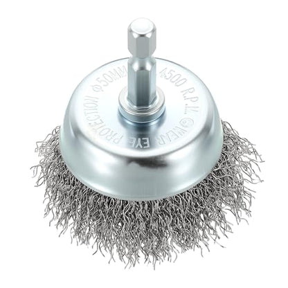 DTGN 2 Inch Wire Wheel Cup Brush for Drill, 1/4 Inch Hex Shank - size: 2 inch