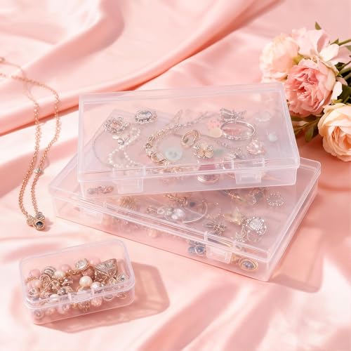 LJY 20 Clear Plastic Boxes, 3 Sizes for Hardware - color: Transparent, size: Mixed Sizes