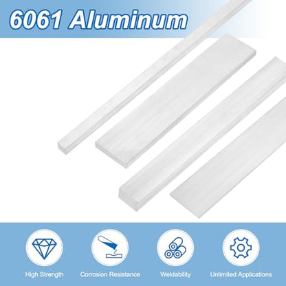 uxcell Square Aluminum Flat Bar, 15/32" Thickness 2" Width 12" Length Square 6061 Aluminum Bar Flat Plate, 12 x 50 x 305mm T6511 Solid New Mill Stock - size: 15/32" T x 2" W x 12" L(12x50x305mm)