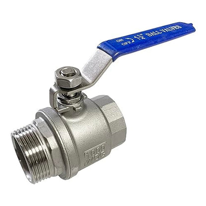 1-1/4" Male to Female Thread Full Port Ball Valves NPT 304 Stainless Steel for Water Oil Gas WOG1000 - size: 1-1/4 Inch