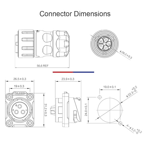 CNLINKO YM-20 Industrial Waterproof Connector IP68 Circular Aviation Plug PBT Plastic Shell M20 2-12 Pin Flange Socket (9-Pin) - size: 9-Pin, style: Male Plug/Female Socket