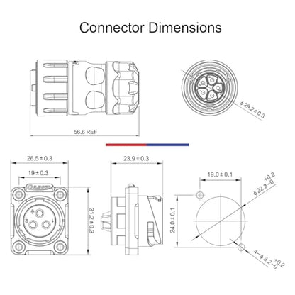 CNLINKO YM-20 Industrial Waterproof Connector IP68 Circular Aviation Plug PBT Plastic Shell M20 2-12 Pin Flange Socket (5-Pin) - size: 5-Pin, style: Male Plug/Female Socket