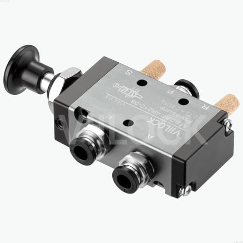 4R210-08 Push Pull Valve 5/2 Way 1/4"NPT Air Valve for Cylinder - size: 1/4"NPT, style: 5 way 2 position