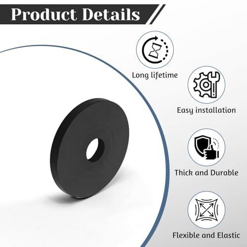 4 PCS Multi Purpose Rubber Spacer, 1-9/16" OD x 3/8" ID x 1/8" Thickness - size: 1-9/16" OD x 3/8" ID x 1/8" Thickness