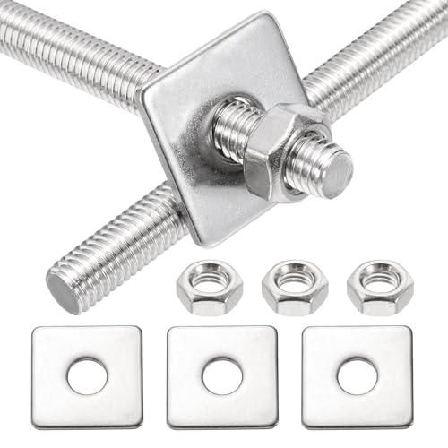 MECCANIXITY 2Set M8x80mm Fully Threaded Rod Threaded Rods Bar Studs - size: M8x80mm